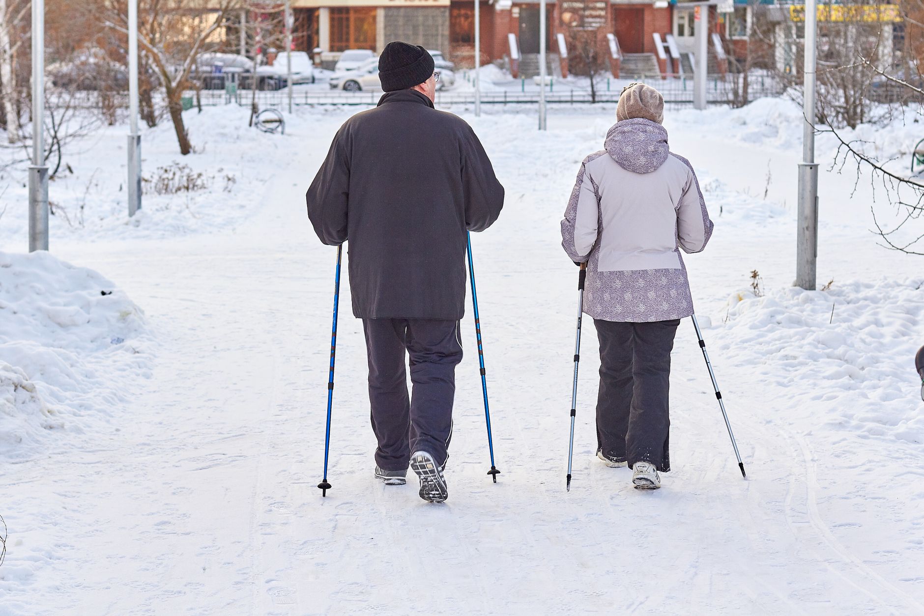 active seniors outdoors